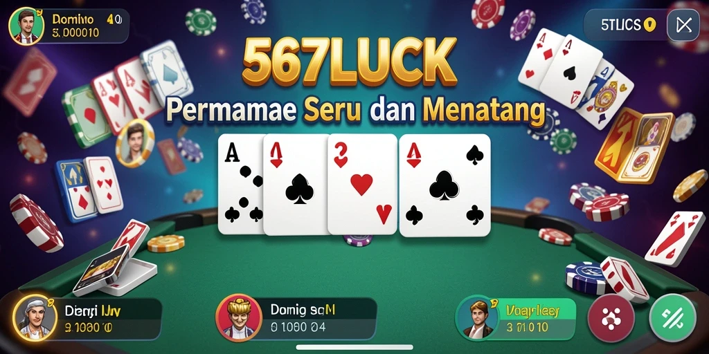 Tampilan gameplay seru dan interaktif dari 567LUCK dalam permainan Domino.