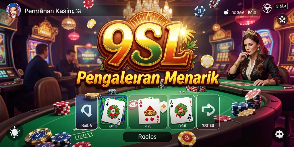 Tampilan permainan kasino yang seru dan menarik dalam 9SL.
