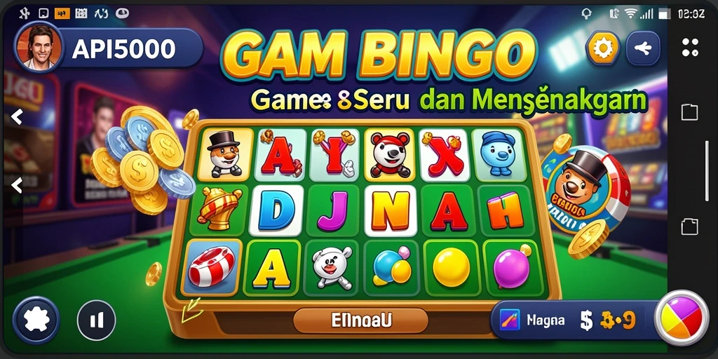 Tampilan gameplay Bingo seru di API5000 dengan interaksi pemain.