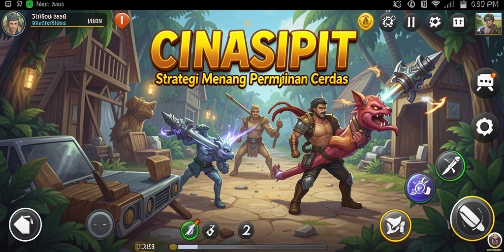 Tampilan gameplay CINASIPIT yang mendebarkan dan penuh strategi.