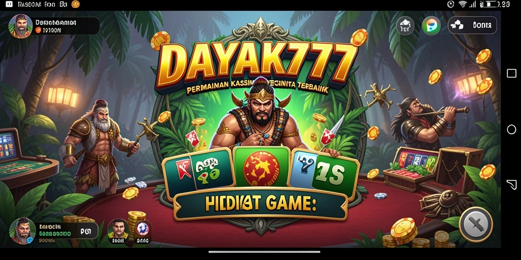 Screenshot gameplay <strong>DAYAK777</strong> menampilkan suasana kasino yang hidup dan interaktif.