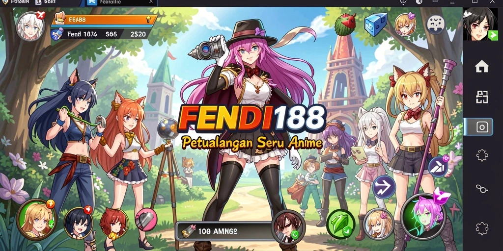 Tangkapan layar gameplay seru di FENDI188 dengan karakter Anime.
