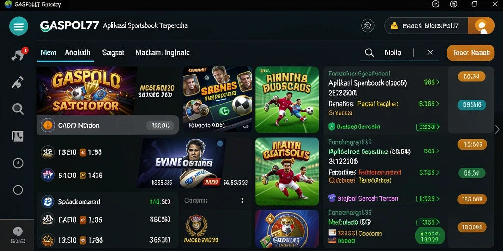 Tampilan gameplay menarik di aplikasi Sportsbook GASPOL77.