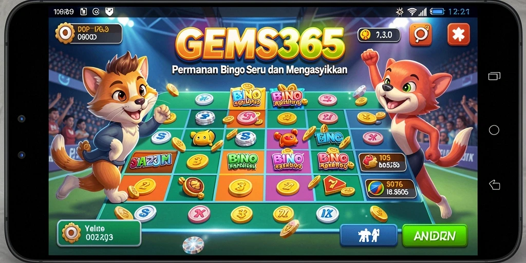 Tampilan gameplay Bingo yang menarik dan interaktif dari GEMS365.