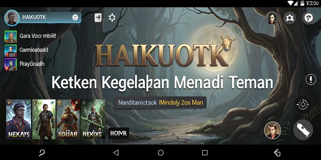 Gameplay menegangkan di HAIKUOTK saat menjelajahi kegelapan.