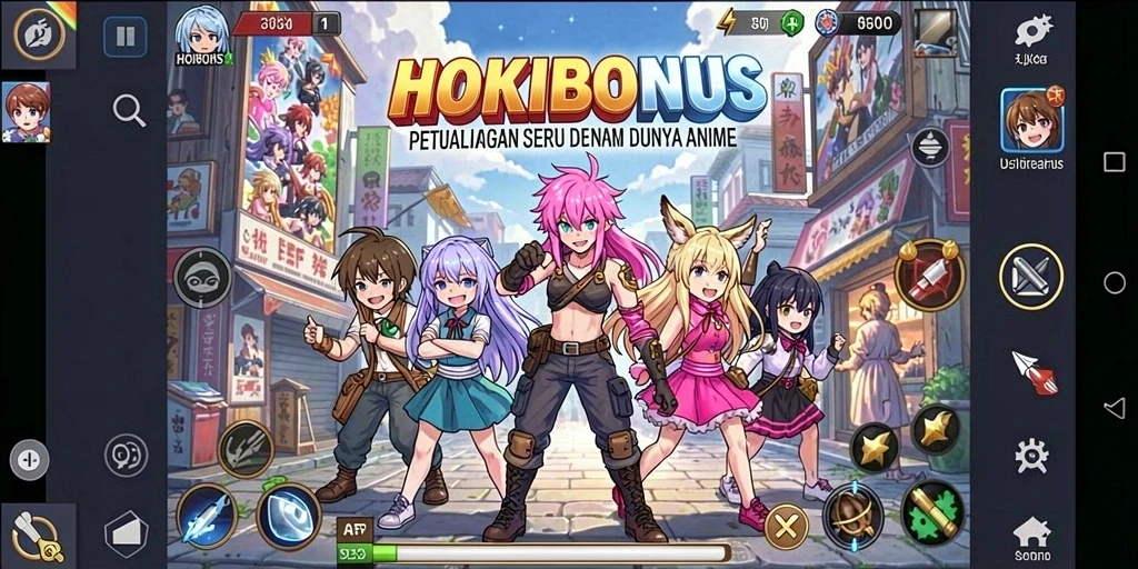 Tampilan screenshot HOKIBONUS yang menampilkan karakter dan gameplay Anime.