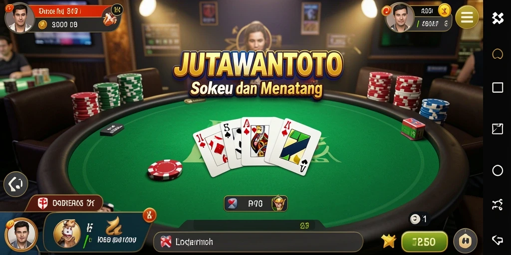 Tampilan gameplay seru di JUTAWANTOTO dengan interaksi pemain.