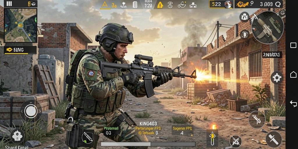 Tampilan menarik gameplay di KING403 saat pertempuran intens.