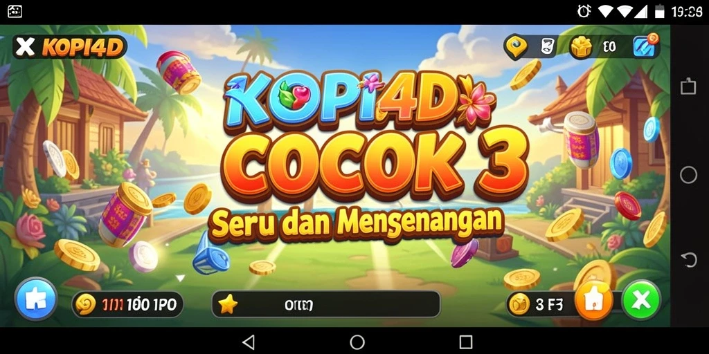 Tampilan gameplay KOPI4D yang seru dan penuh warna.