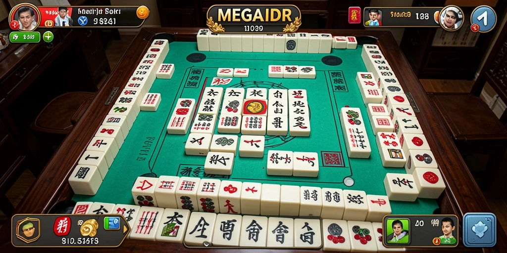 Screenshot gameplay MEGAIDR yang menampilkan aksi seru dalam permainan Mahjong.