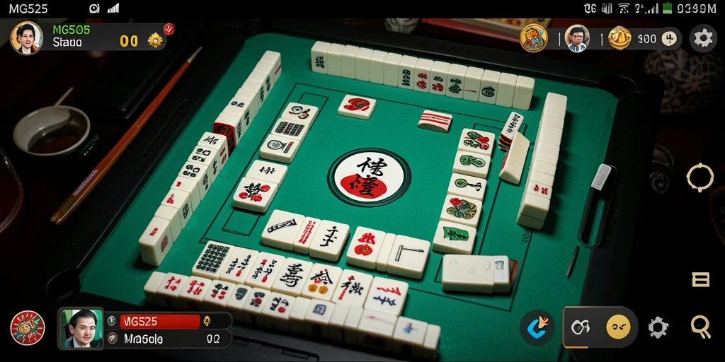 Gameplay MG525 menampilkan pengalaman seru dari permainan Mahjong.
