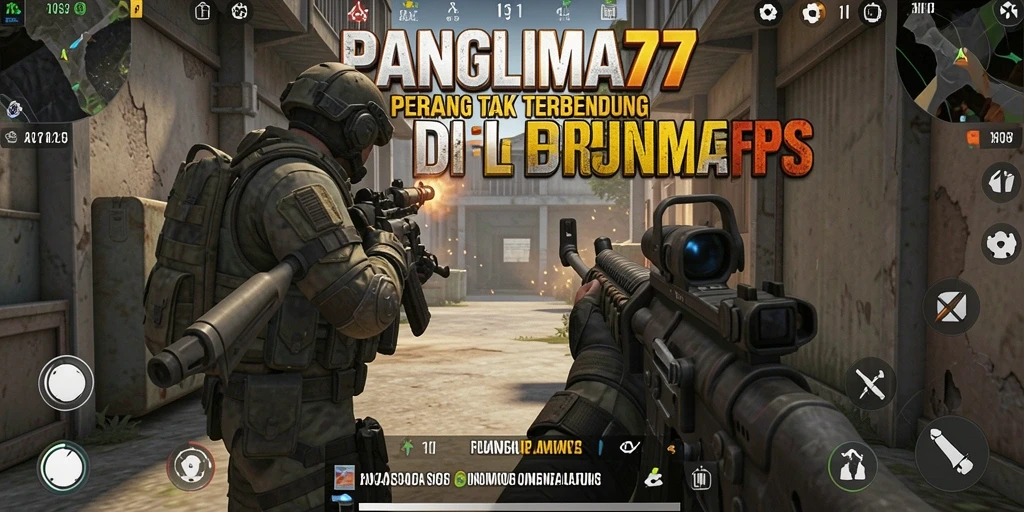 Screenshot gameplay <strong>PANGLIMA77</strong> menunjukkan momen pertempuran yang mendebarkan.