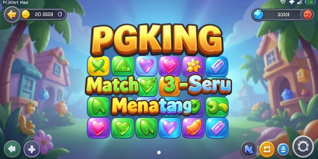 Tangkapan layar gameplay PGKING menampilkan aksi seru dalam permainan Match-3.
