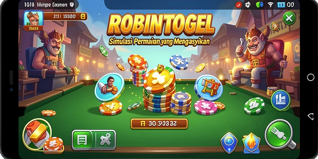 Tampilan gameplay menarik dari ROBINTOGEL dengan interaksi realistis.