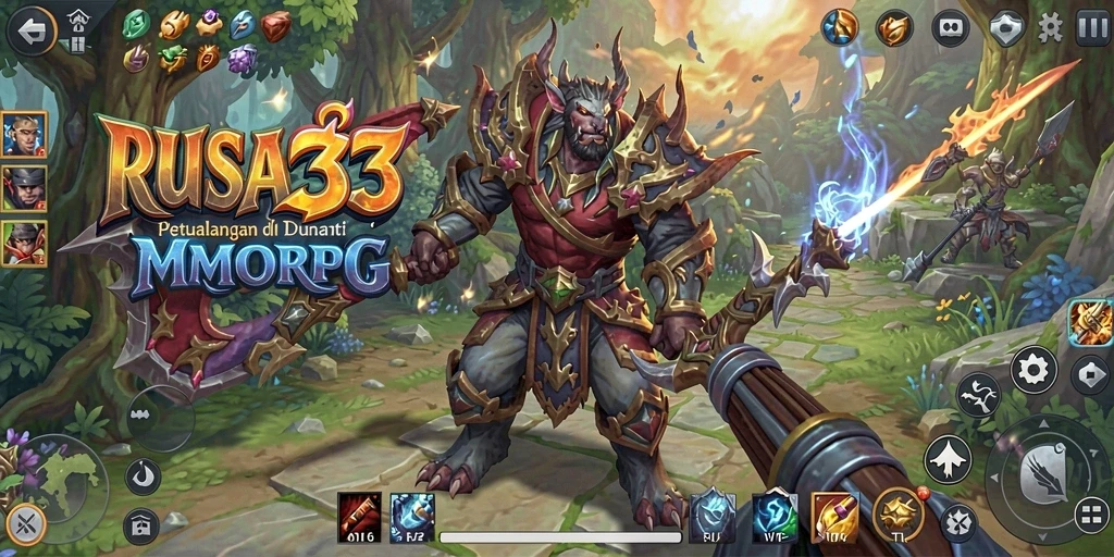 Tampilan utama gameplay RUSA33 dengan aksi seru di dunia MMORPG.