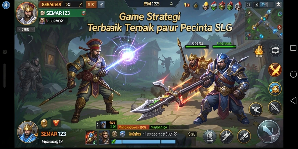 Screenshot menampilkan aksi menarik dalam permainan strategi SEMAR123.