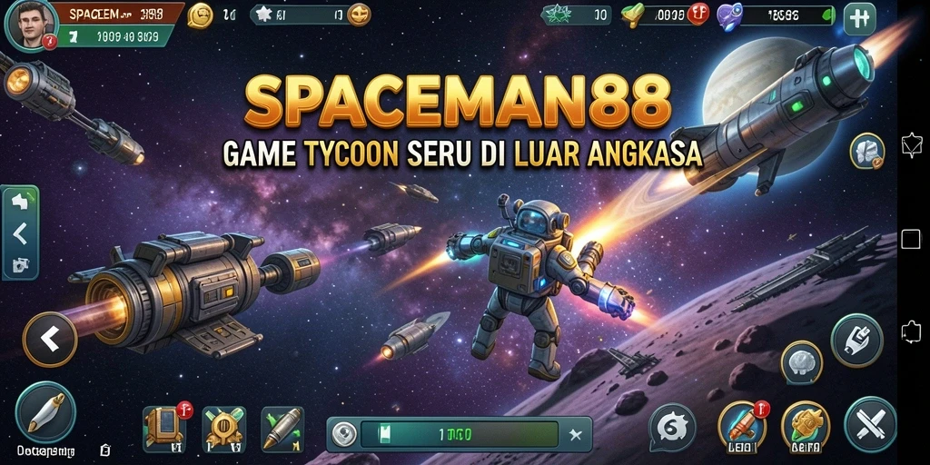 Tampilan gameplay <strong>SPACEMAN88</strong> yang menarik dengan elemen Tycoon.
