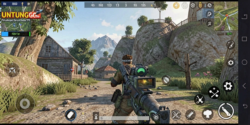 Gameplay seru UNTUNGGO dengan grafis menawan dan aksi mendebarkan.